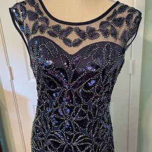 Women’s Sequin Navy Evening Gown Size Large